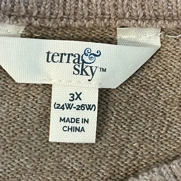 NWT Terra & Sky Women’s Plus Size Layered Sweater - Multiple Plus Sizes - Picture 9 of 11